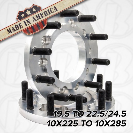 10x225 to 10x285 Wheel Adapter (Single Wheel) - Click Image to Close