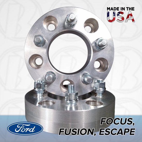 5x4.25 Ford To 5x4.5 Wheel Adapters / 1" Spacers - Click Image to Close