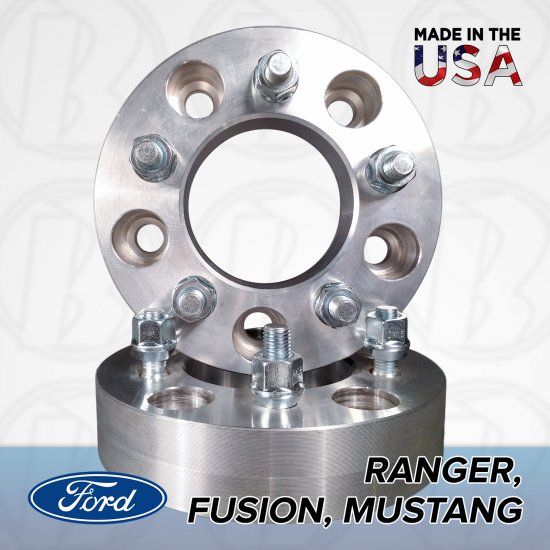 5x4.5 Ford To 5x4.5 Wheel Adapters / 1" Spacers - Click Image to Close