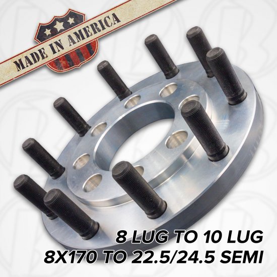 8x170 to 10x285 Wheel Adapter (Single Wheel) - Click Image to Close