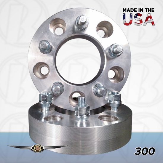 5x115 Chrysler To 5x4.5 Wheel Adapters / 1" Spacers - Click Image to Close