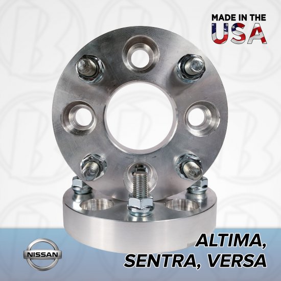 4x4.5 Nissan To 4x100 Wheel Adapters / 1" Spacers - Click Image to Close
