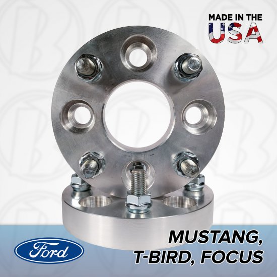 4x4.25 Ford To 4x100 Wheel Adapters / 1" Spacers - Click Image to Close