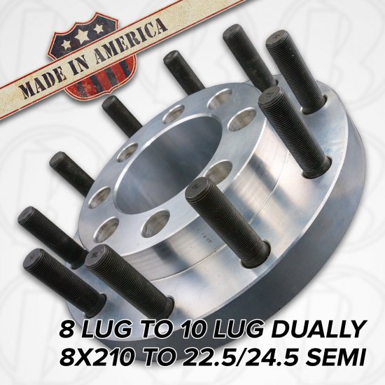 8x210 to 10x285 Wheel Adapter (Dually) - Click Image to Close