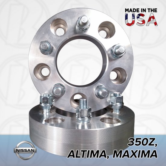 5x4.5 Nissan To 5x4.75 Wheel Adapters / 1" Spacers - Click Image to Close