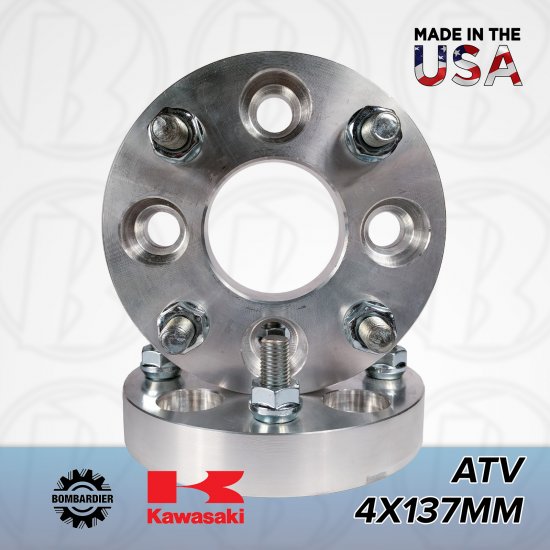 4x137 ATV to 4x156 Wheel Adapters/Spacers 1" Thick - Click Image to Close