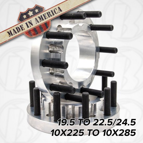 10x225 to 10x285 Wheel Adapter (Dually) - Click Image to Close