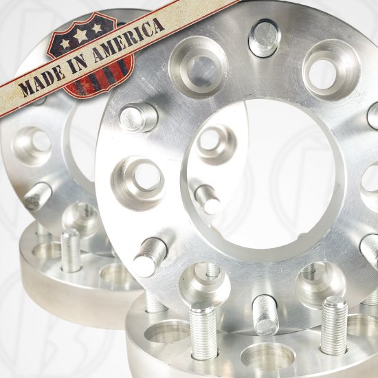 6x5 Buick To 6x115 Cadillac Wheel Adapters / 1.25" Spacers - Click Image to Close