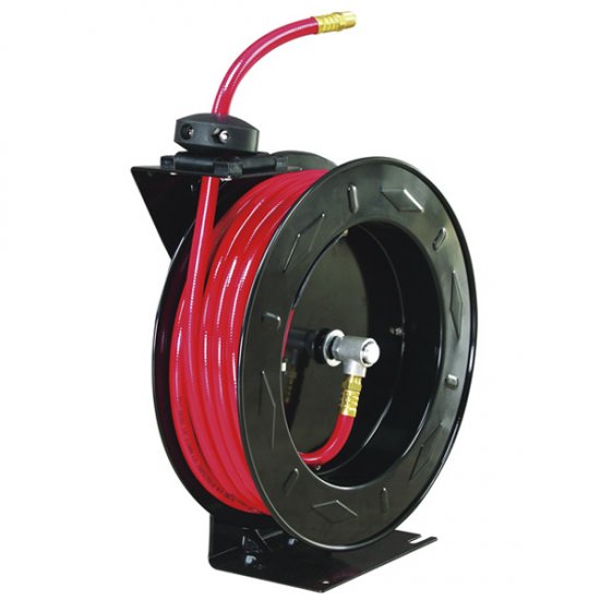 1/2" x 30' Automatic Rewind Air Hose Reel - Click Image to Close