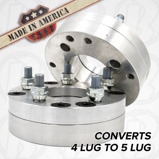 4x100 - 5x4.5 (4 Lug Vehicle to 5 Lug Wheel) | Adapters / 1.5" Spacers - Click Image to Close