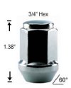 1-Pc Bulge Acorn 1/2 R.H. Lug Nut