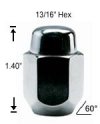 2-Pc Acorn Heat Treated 12mm 1.50 R.H. Lug Nut